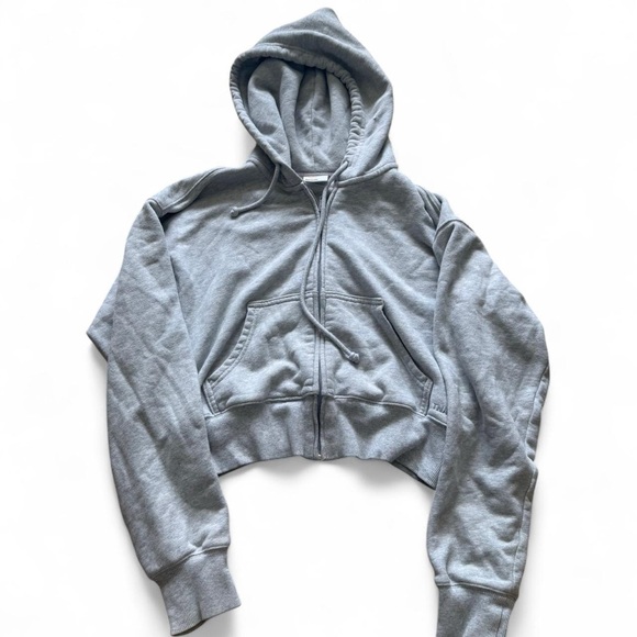 TNA Gray Cropped Hoodie - Picture 1 of 3